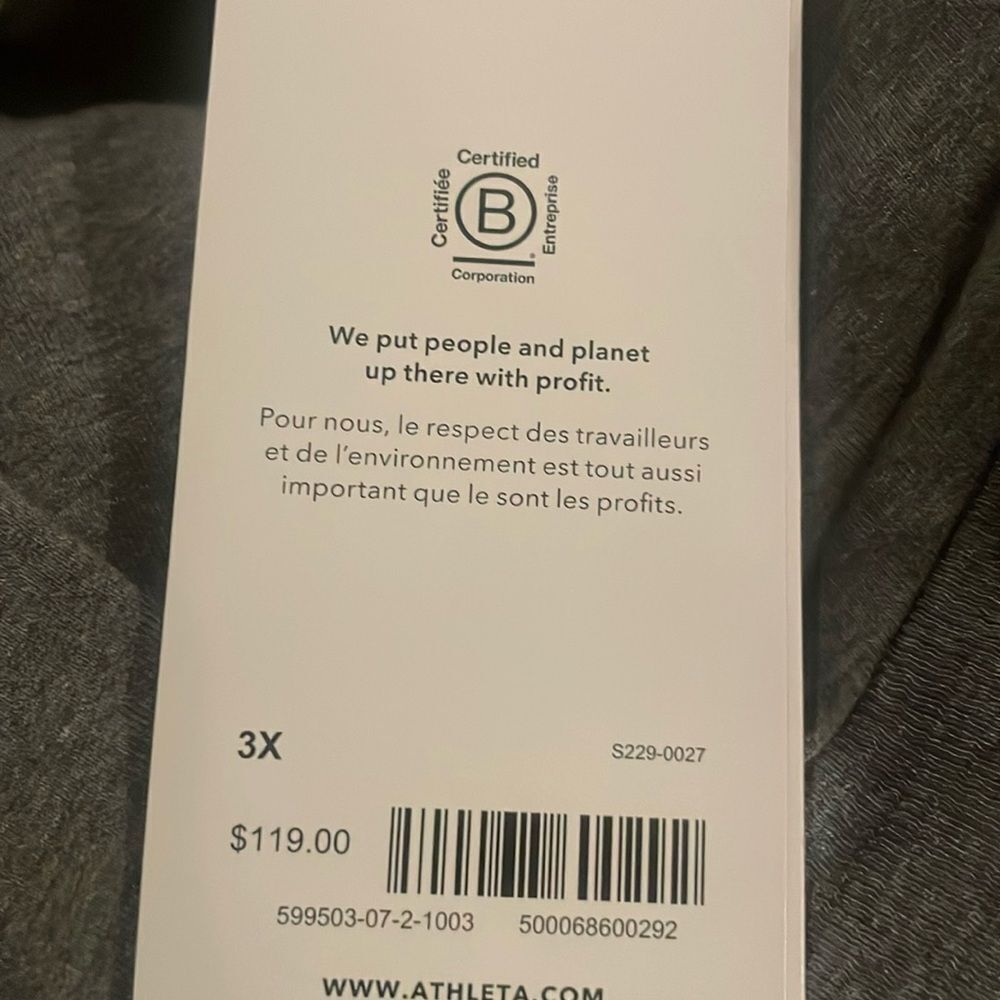 NWT Athleta Balance Sweatshirt. 3X. Heather Gray. - Picture 10 of 10